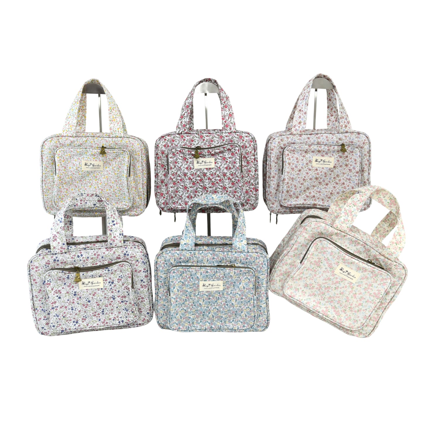Neceser pequeño colgable impermeable de flores