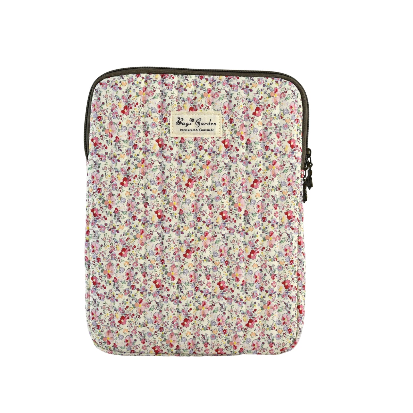 Funda acolchada de algodón con estampado floral – para iPad hasta 11"