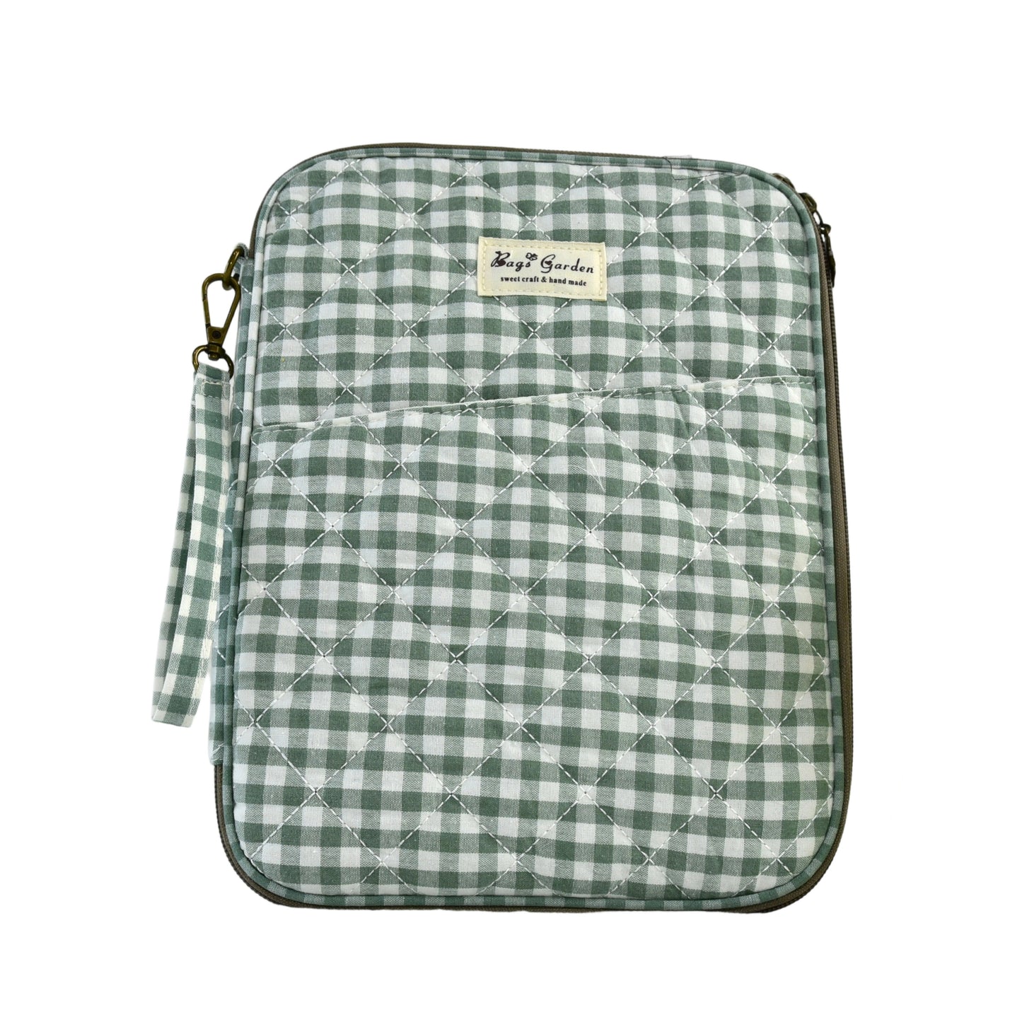 Funda Acolchada de Algodón con Vichy Grande – para iPad y Tablets hasta 11"