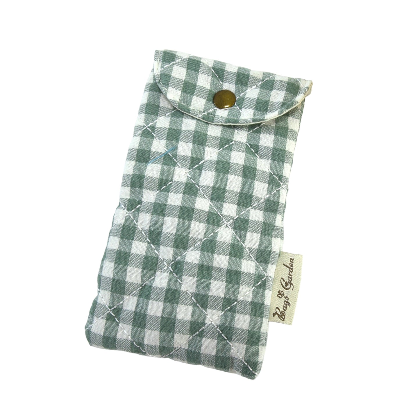 Funda de Gafas de Algodón Acolchada con Vichy Grande