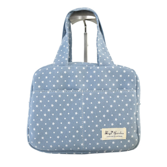 Bolso de mano de algodón con estrellas – Multiusos y con bolsillos