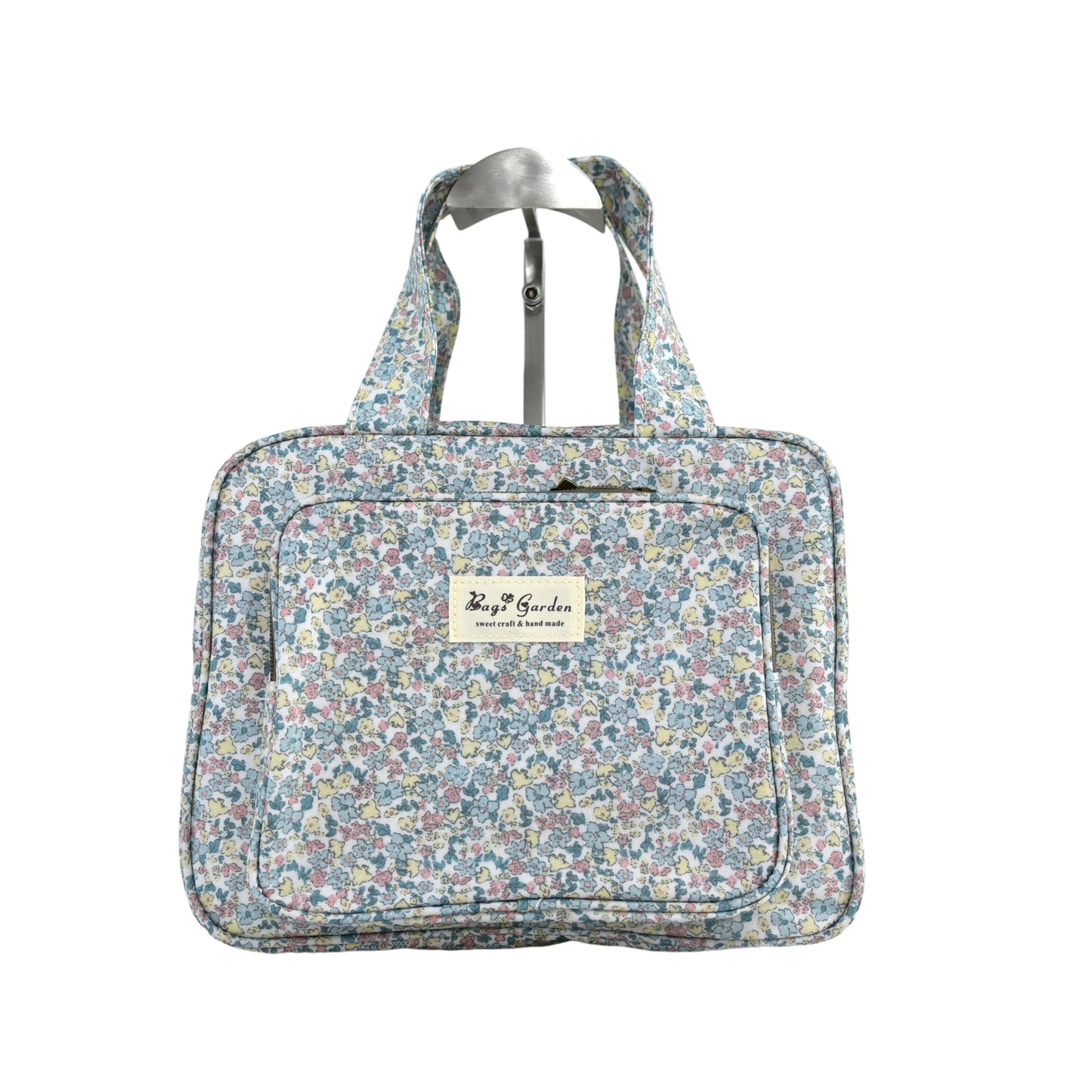 Neceser grande colgable impermeable de flores