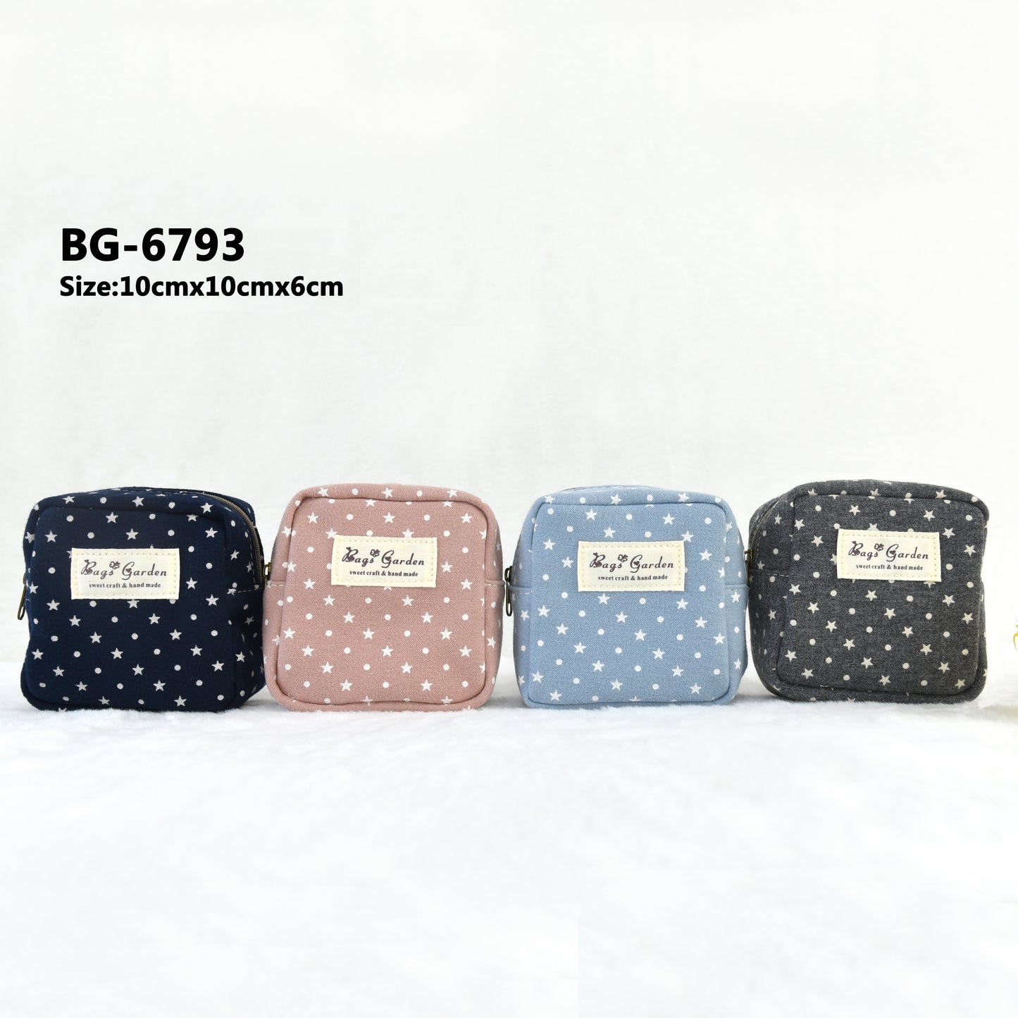 Bolsa organizadora de algodón con estrellas – Para objetos personales y toallas higiénicas