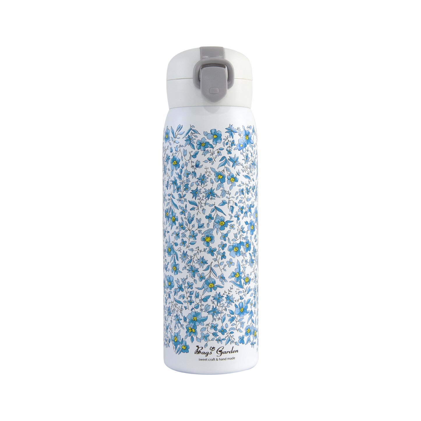 Botella Térmica Floral 500 ml con Pulsador y Cierre de Seguridad