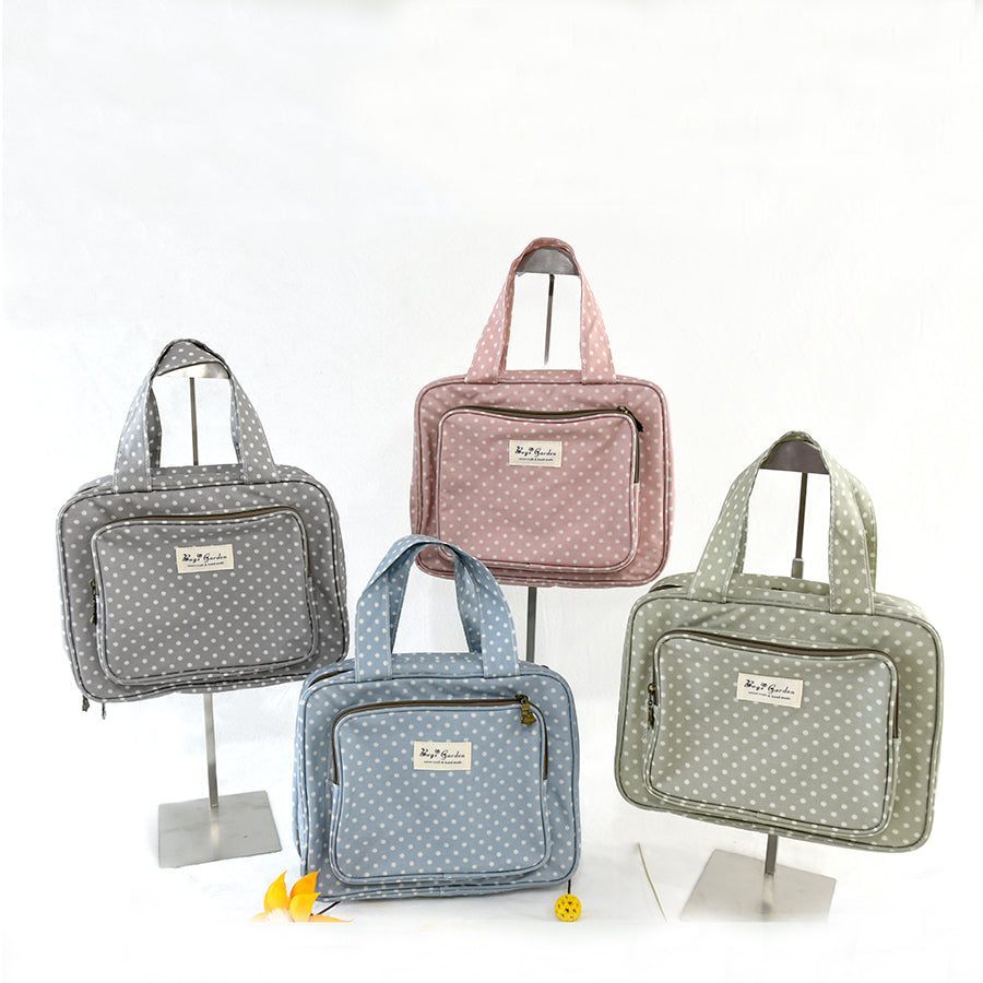 Neceser colgante pequeño impermeable de lunares