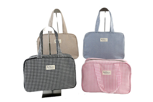 Vichy cotton handbag