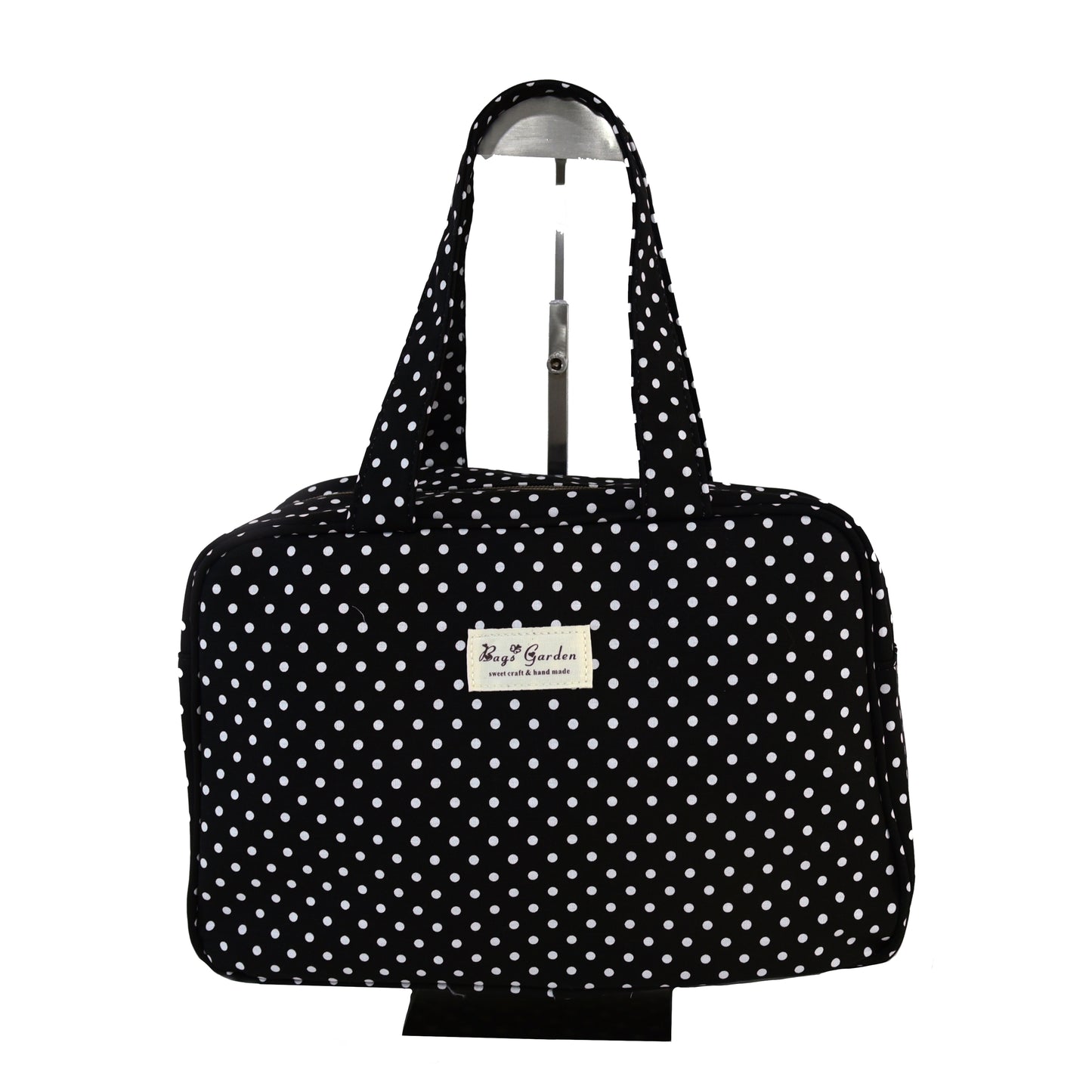 Polka dot cotton handbag