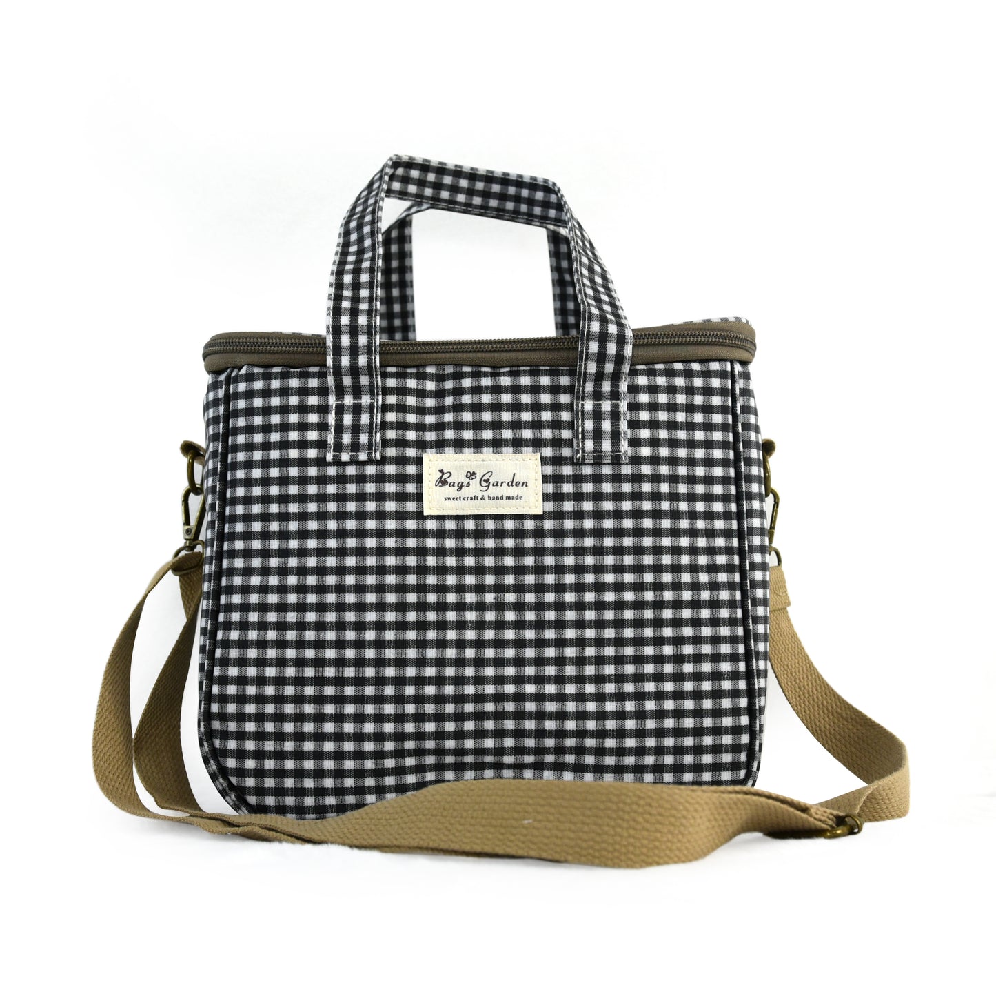 Bolsa Nevera Impermeable Vichy | Bolsa Térmica Almuerzo con Cremallera