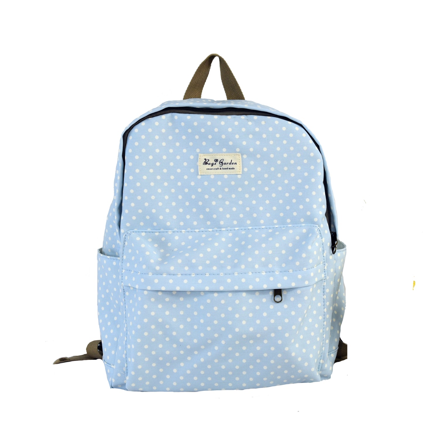 Cotton backpack with polka dots