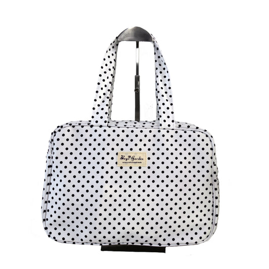 Polka dot cotton handbag