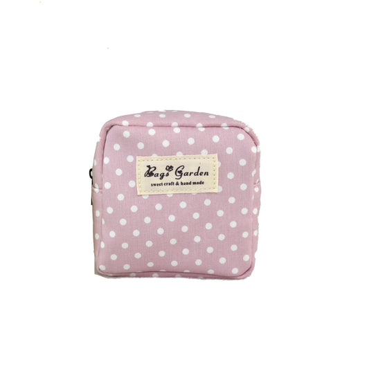 Polka dot cotton purse