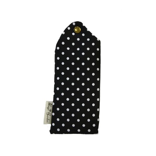Polka dot cotton glasses case