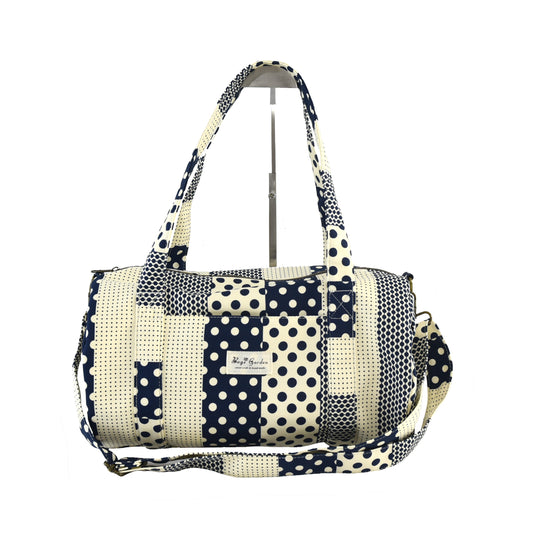 Bolso Barrel de Algodón Patch Lunares