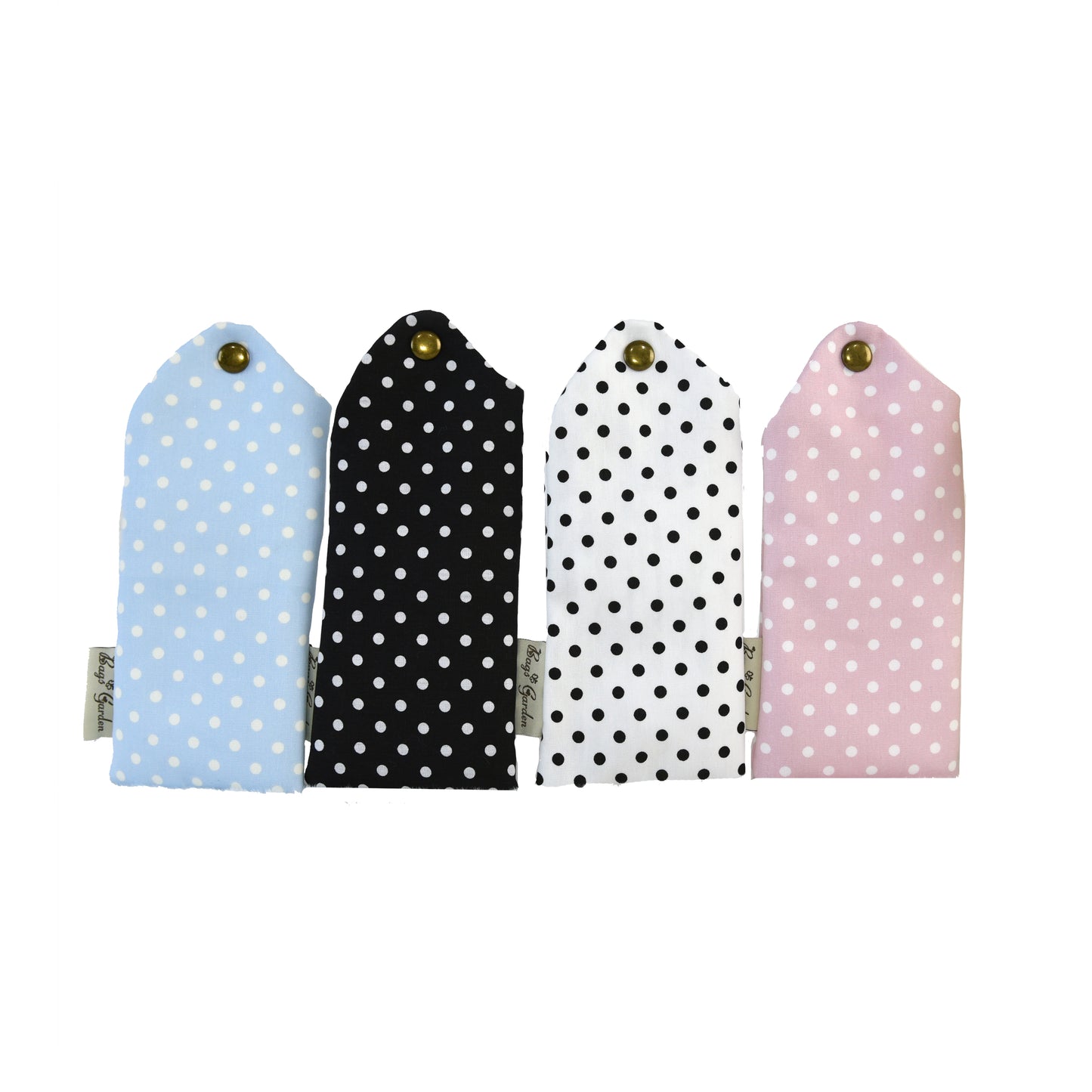 Polka dot cotton glasses case