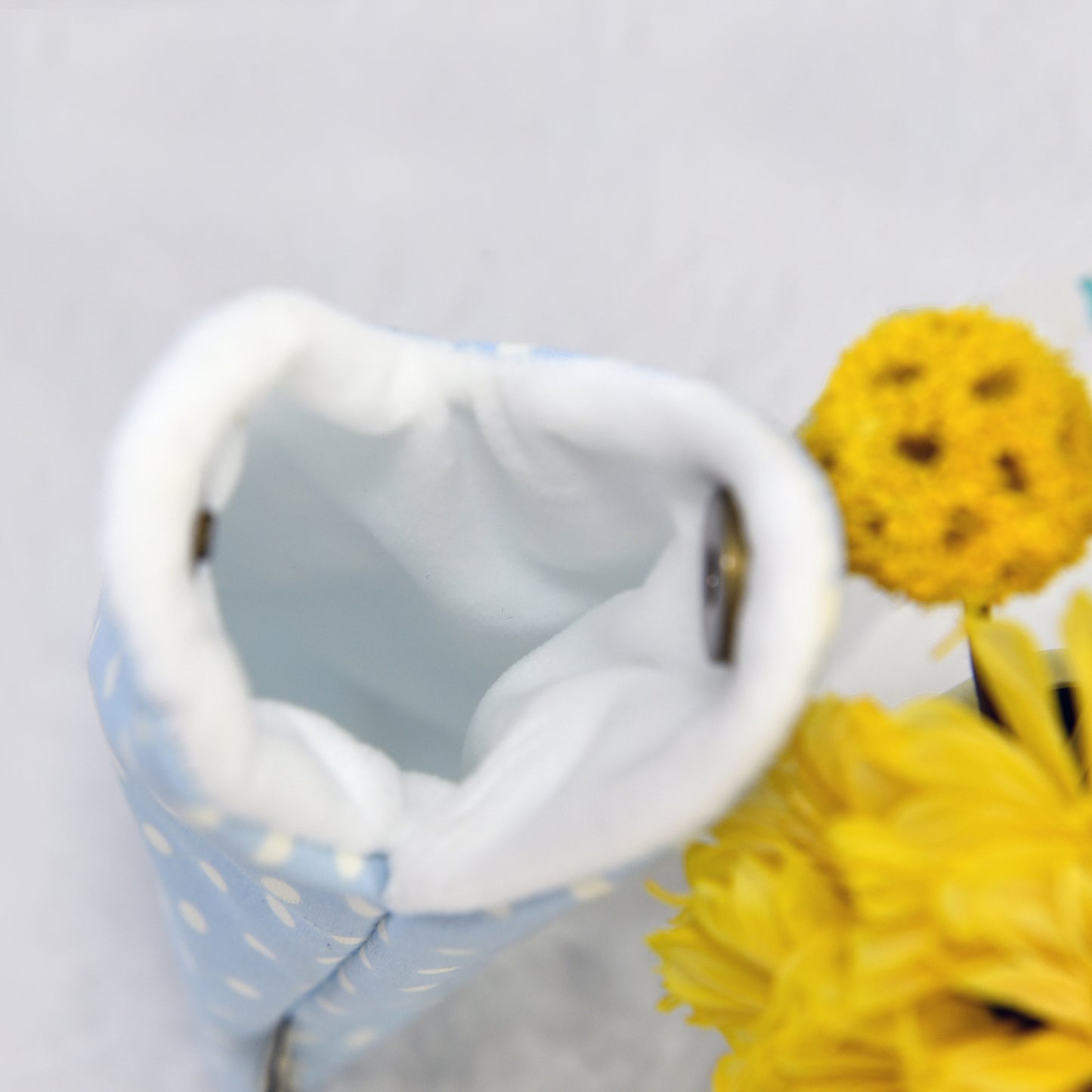 Polka dot cotton glasses case