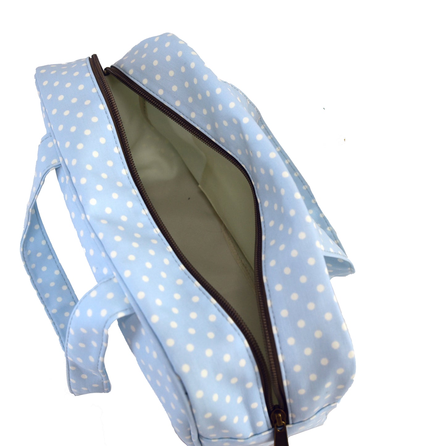 Polka dot cotton handbag
