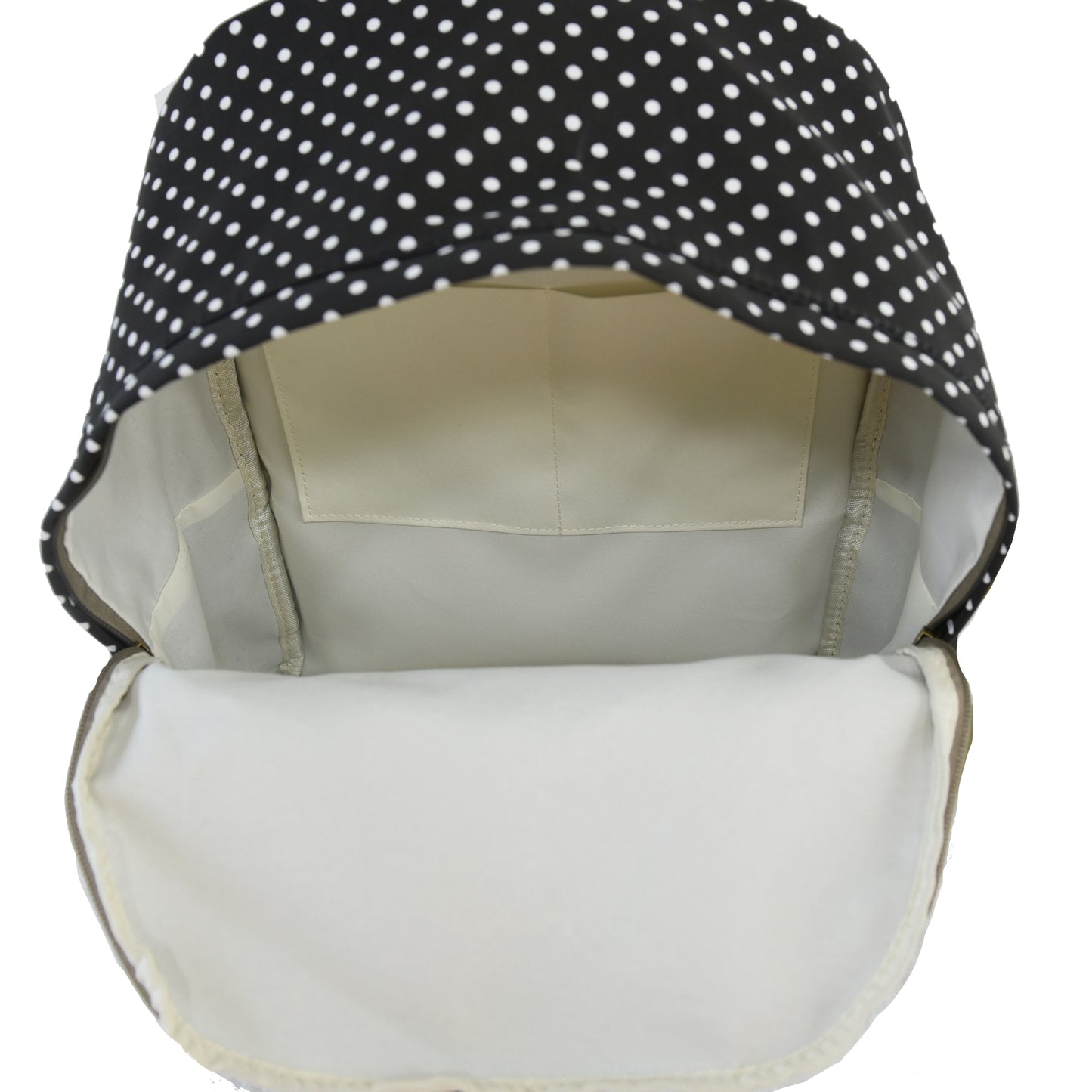 Cotton backpack with polka dots