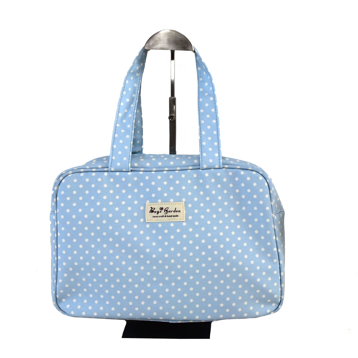 Polka dot cotton handbag