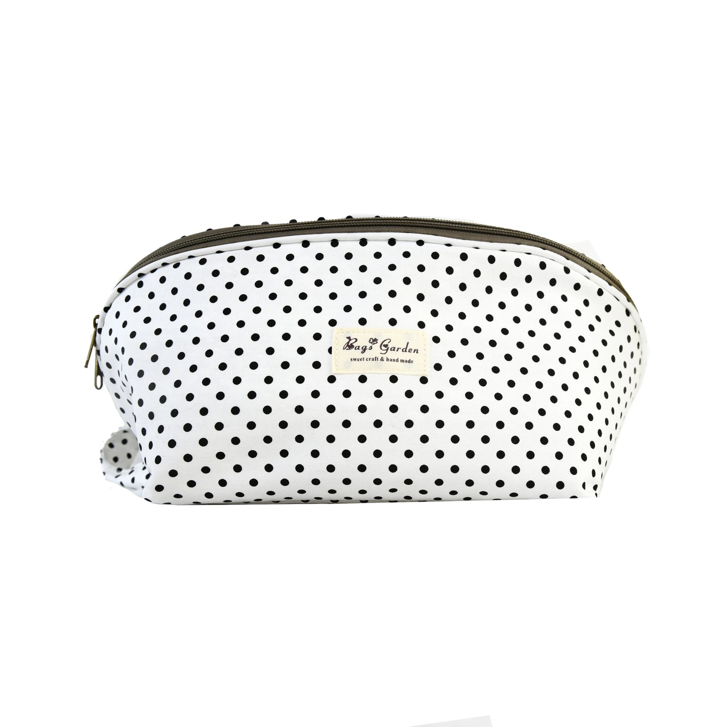 Polka dot cotton storage bag for bras and underwear