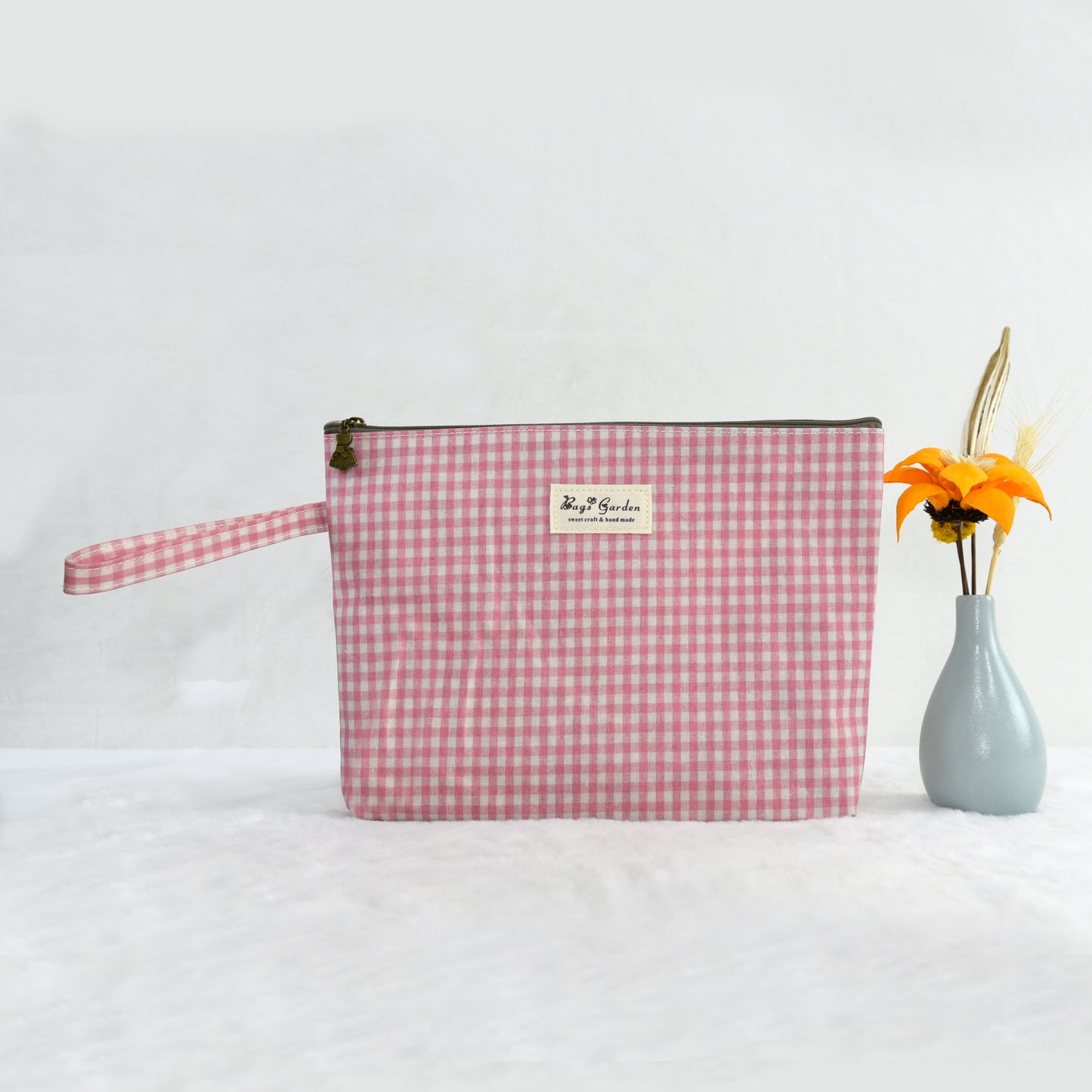 Neceser Impermeable Vichy Grande | Bolsa de Aseo con Cremallera