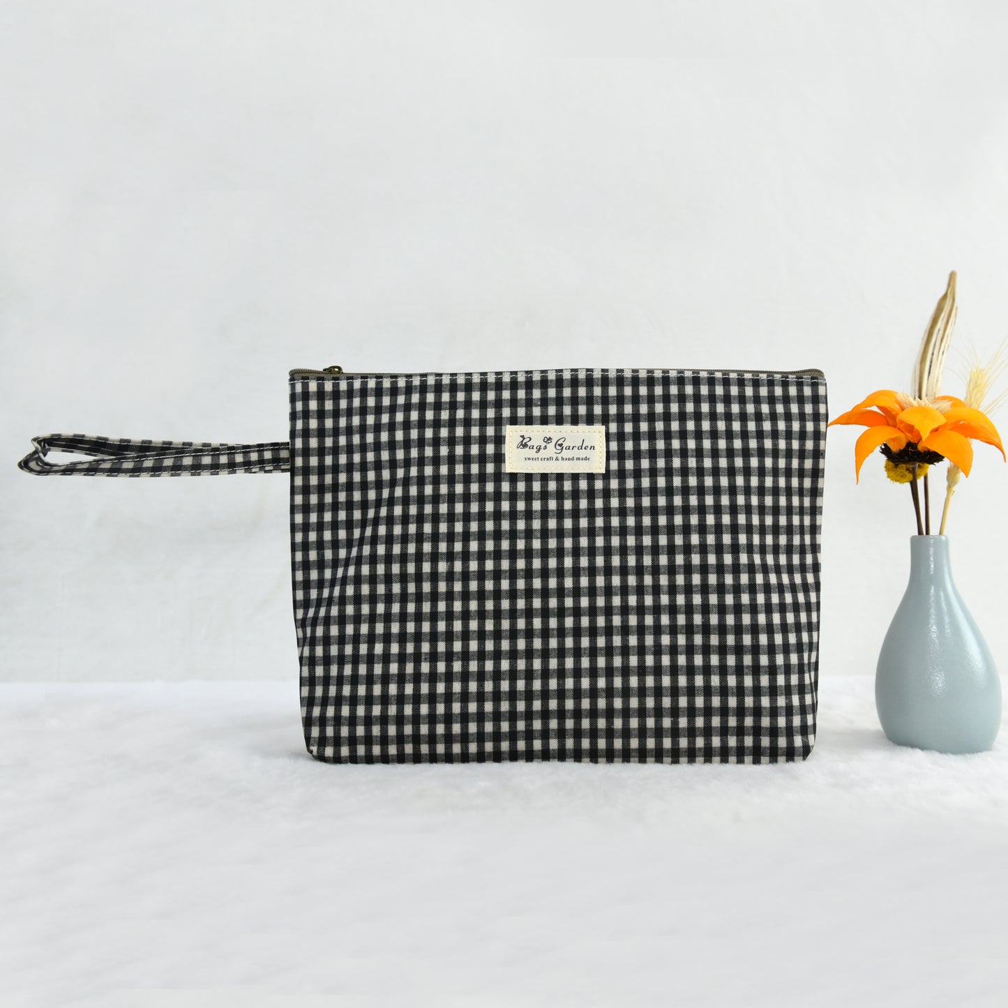 Neceser Impermeable Vichy Grande | Bolsa de Aseo con Cremallera