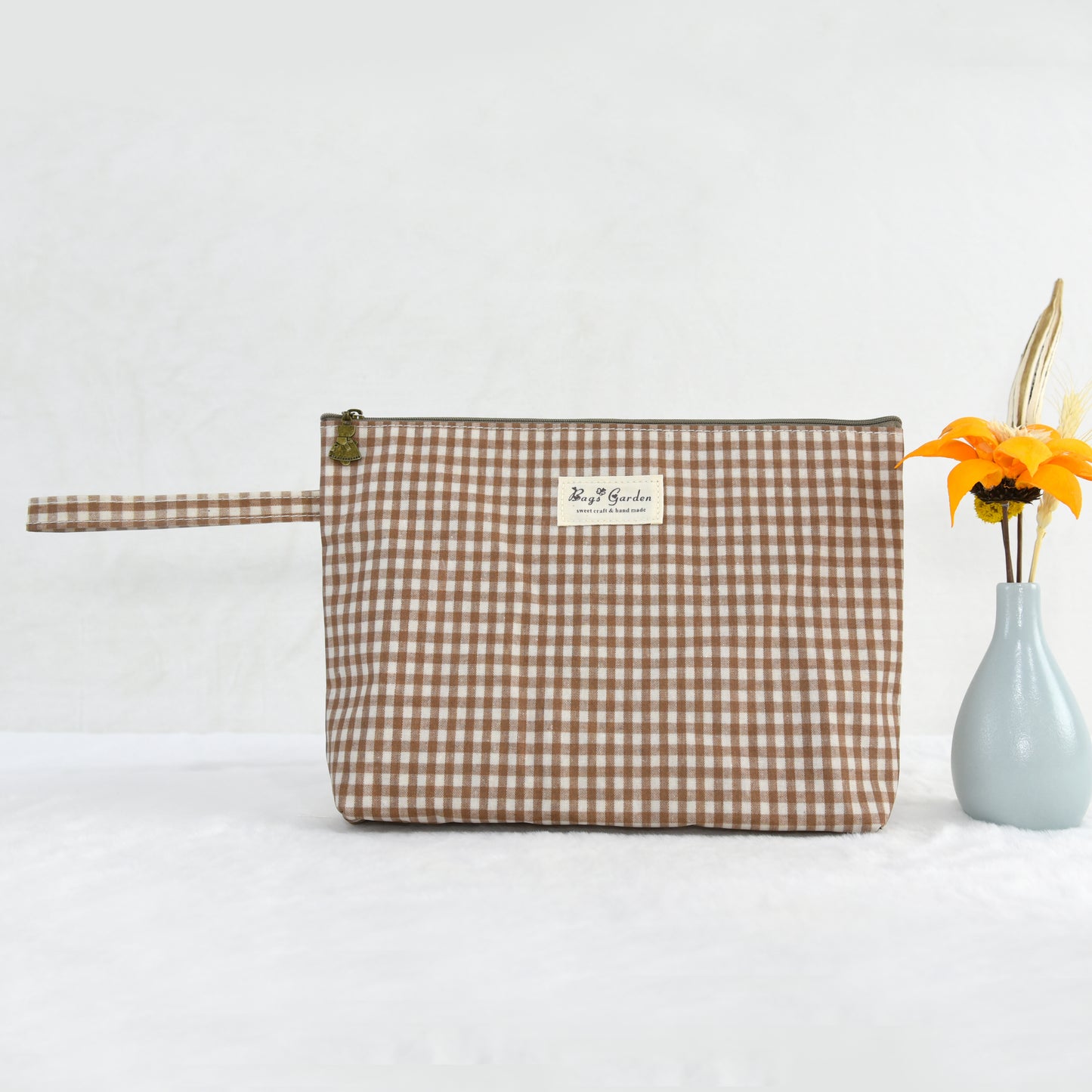 Neceser Impermeable Vichy Grande | Bolsa de Aseo con Cremallera