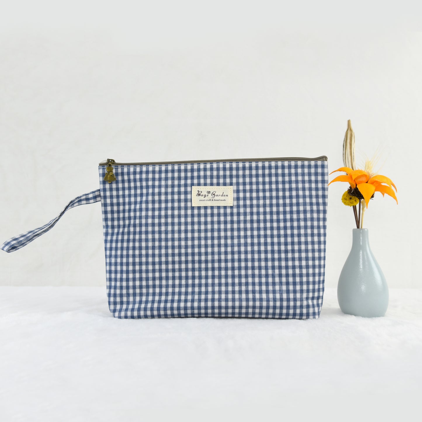 Neceser Impermeable Vichy Grande | Bolsa de Aseo con Cremallera