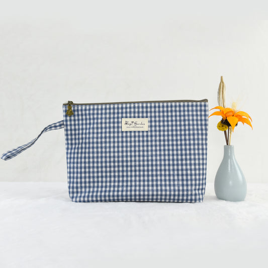 Neceser Impermeable Vichy Grande | Bolsa de Aseo con Cremallera