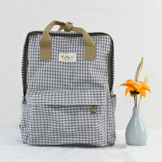 Mochila Impermeable Vichy | Mochila Mujer Ligera para Escuela, Viaje y Diario