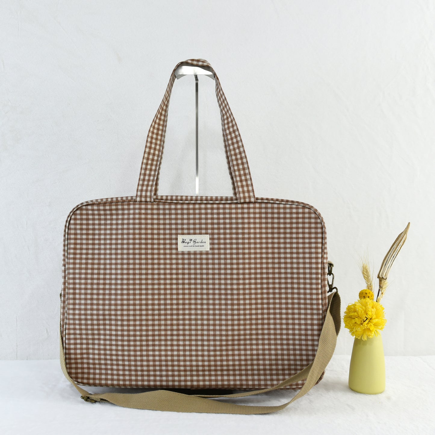 Maletita Impermeable Vichy | Bolsa de Viaje y Maternidad