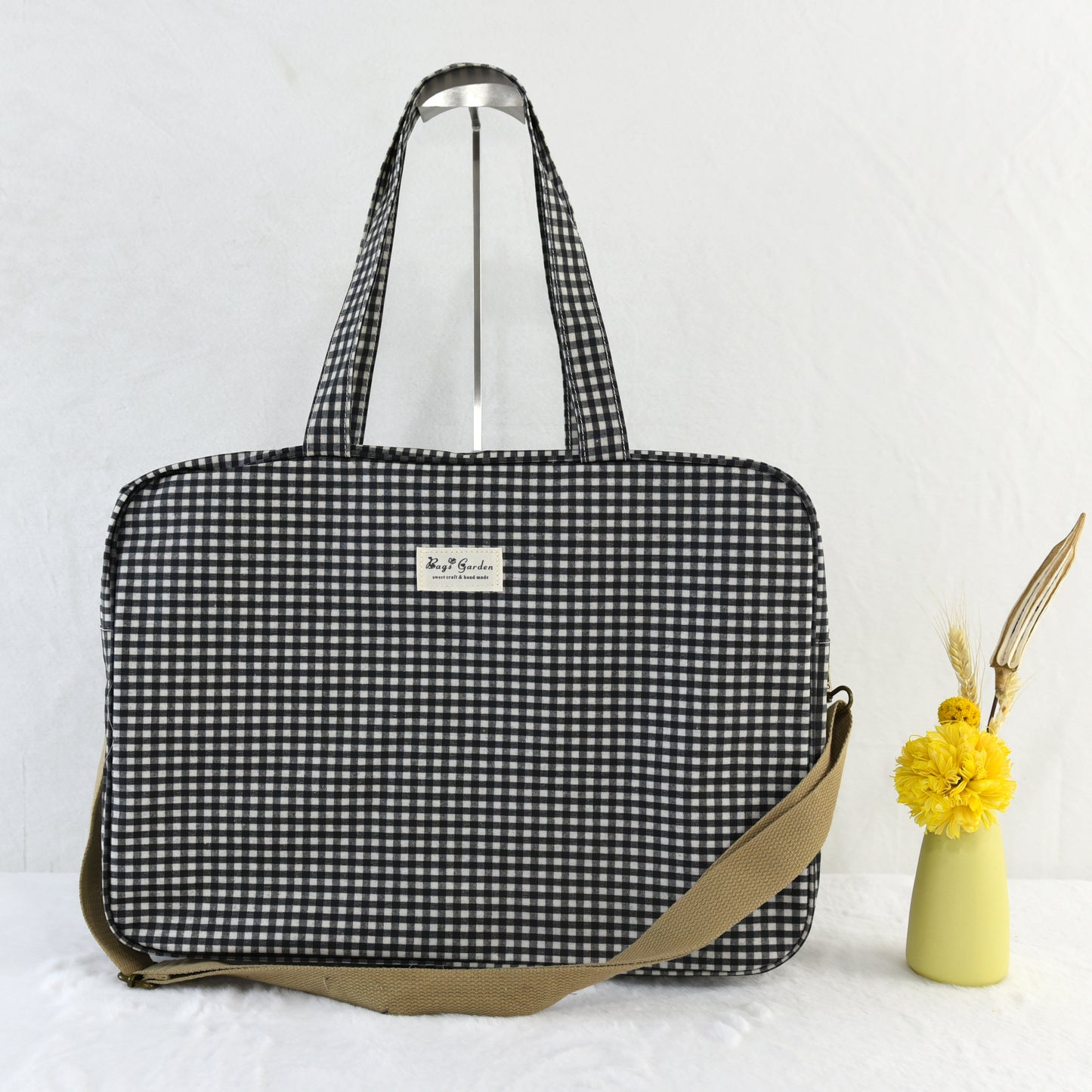 Maletita Impermeable Vichy | Bolsa de Viaje y Maternidad