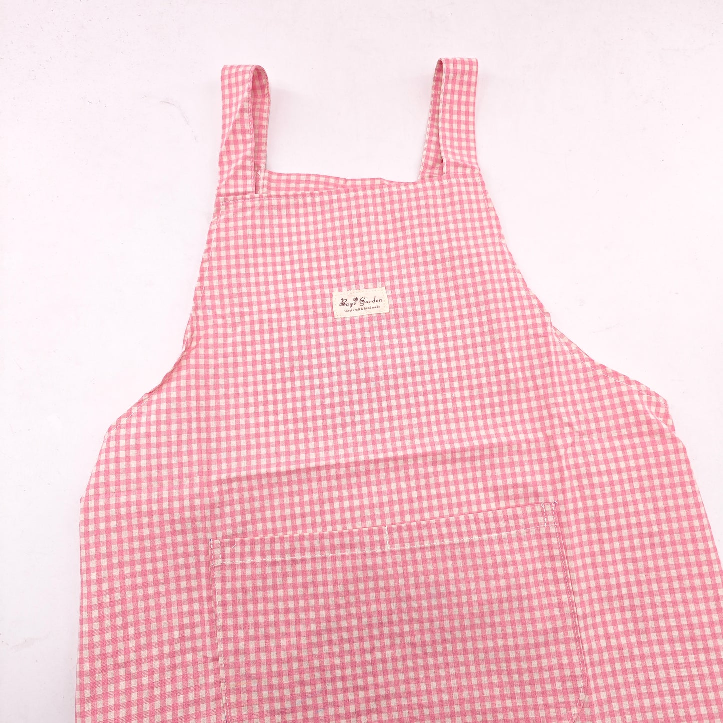 Delantal Impermeable Vichy | Delantal de Cocina con Bolsillo y Lazo en la Espalda
