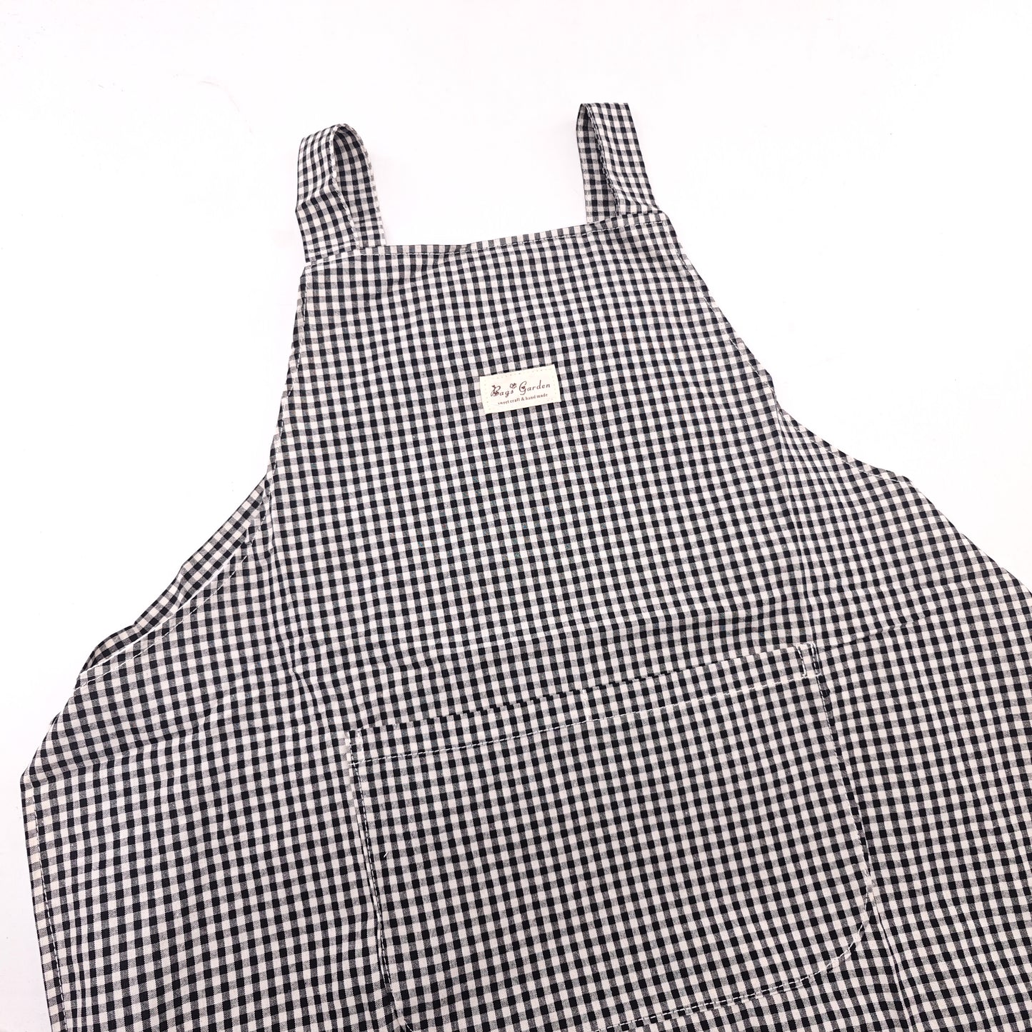 Delantal Impermeable Vichy | Delantal de Cocina con Bolsillo y Lazo en la Espalda