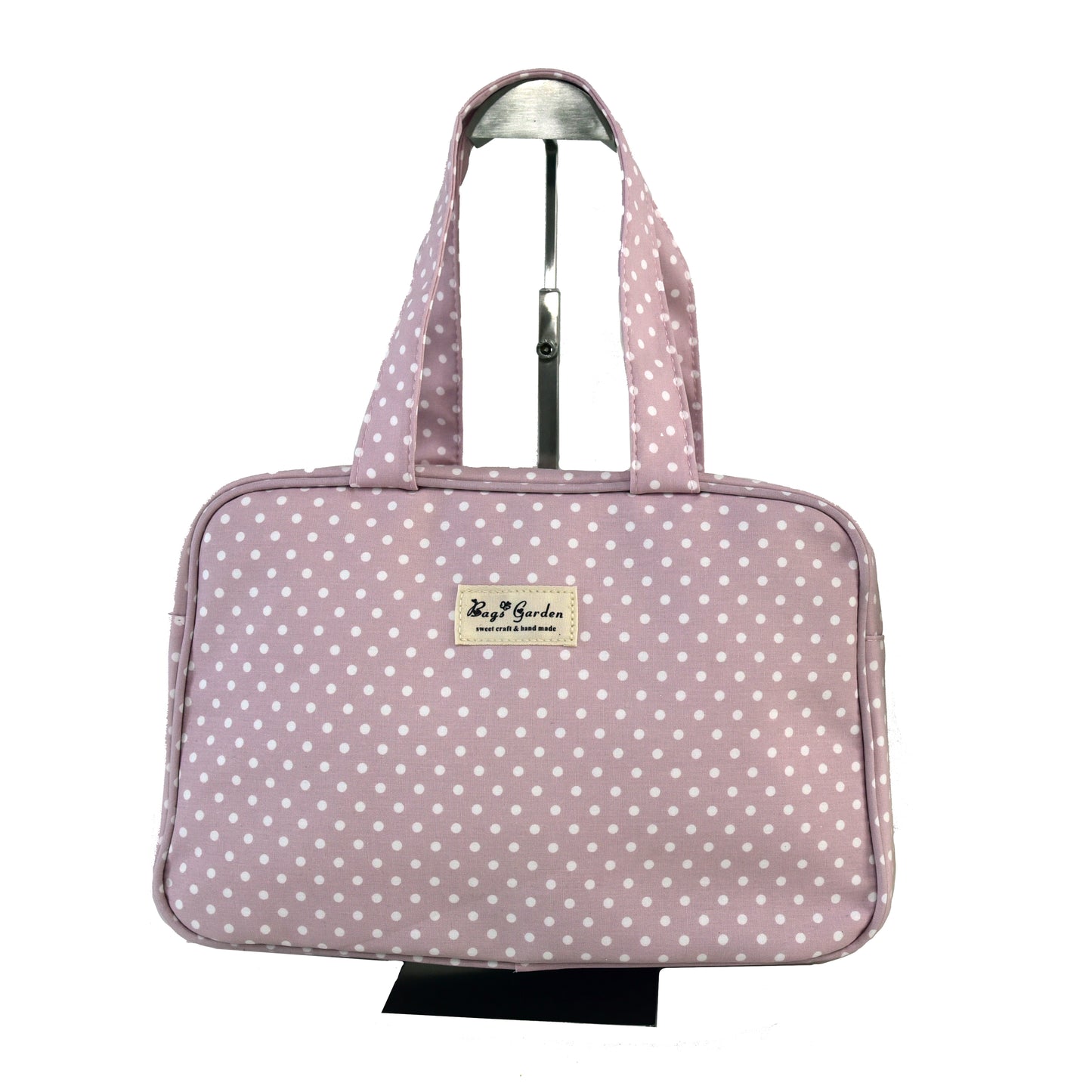Polka dot cotton handbag