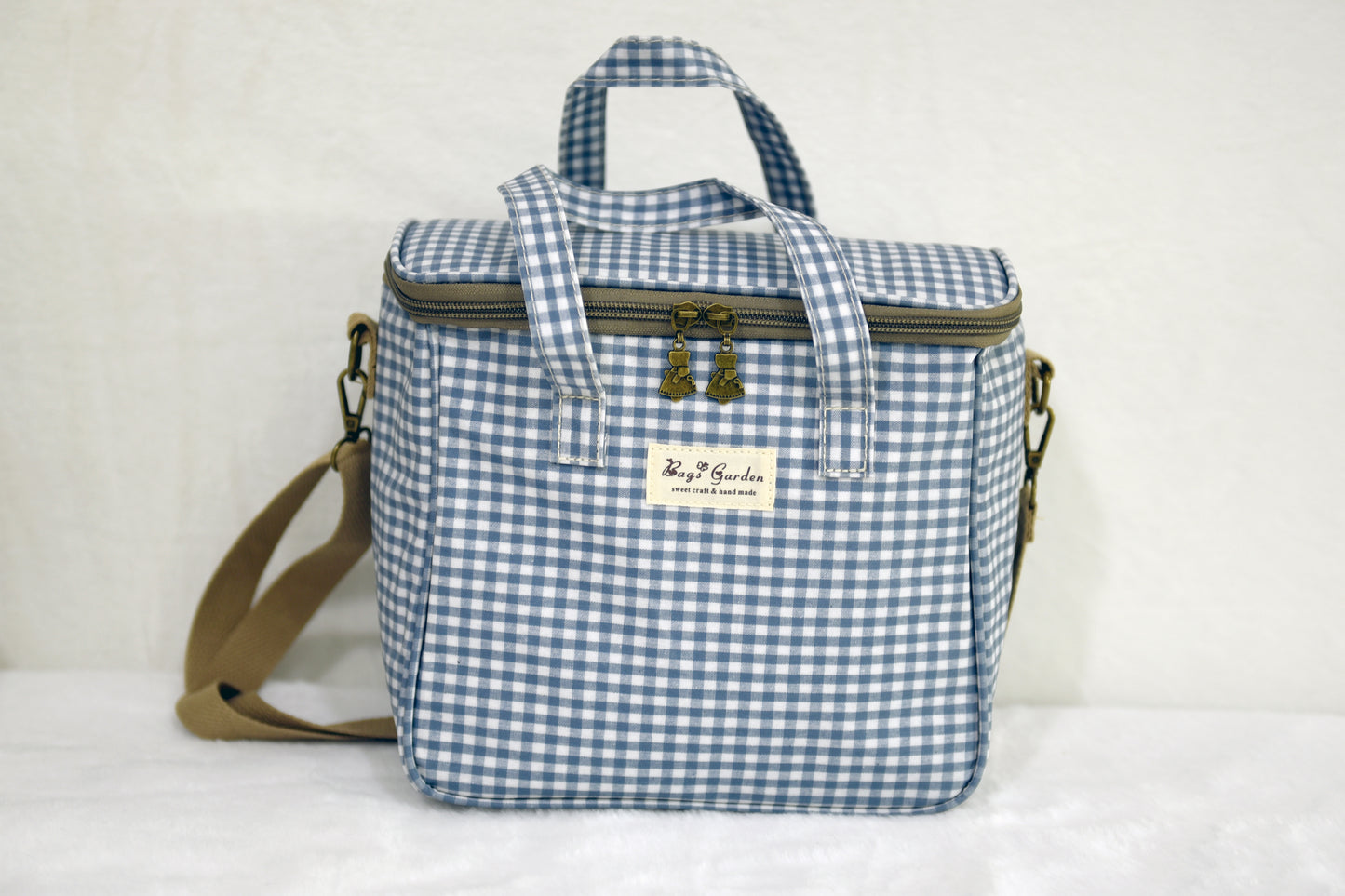 Bolsa Nevera Impermeable Vichy | Bolsa Térmica Almuerzo con Cremallera