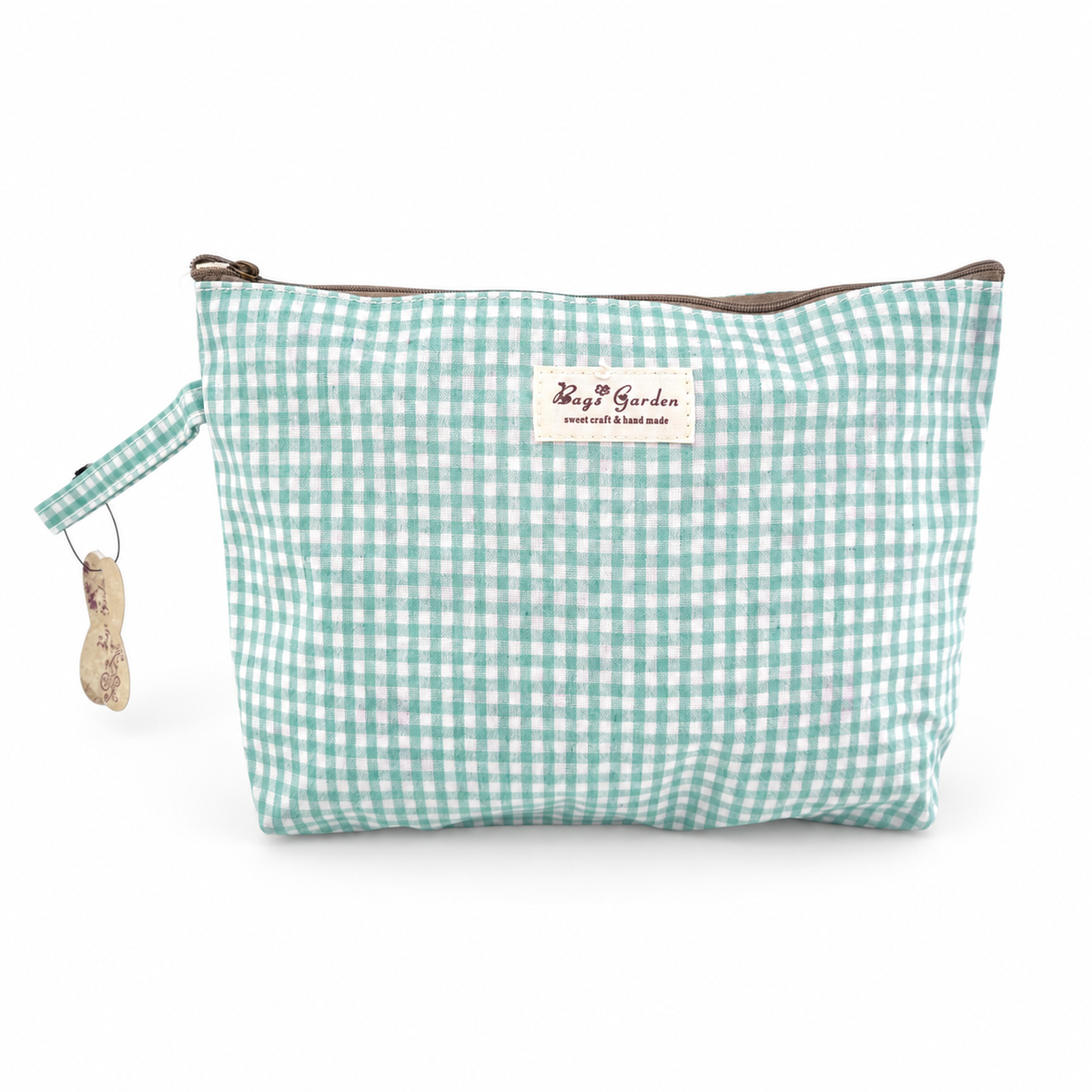 Neceser Grande Vichy Impermeable con Asa de Muñeca y Cremallera
