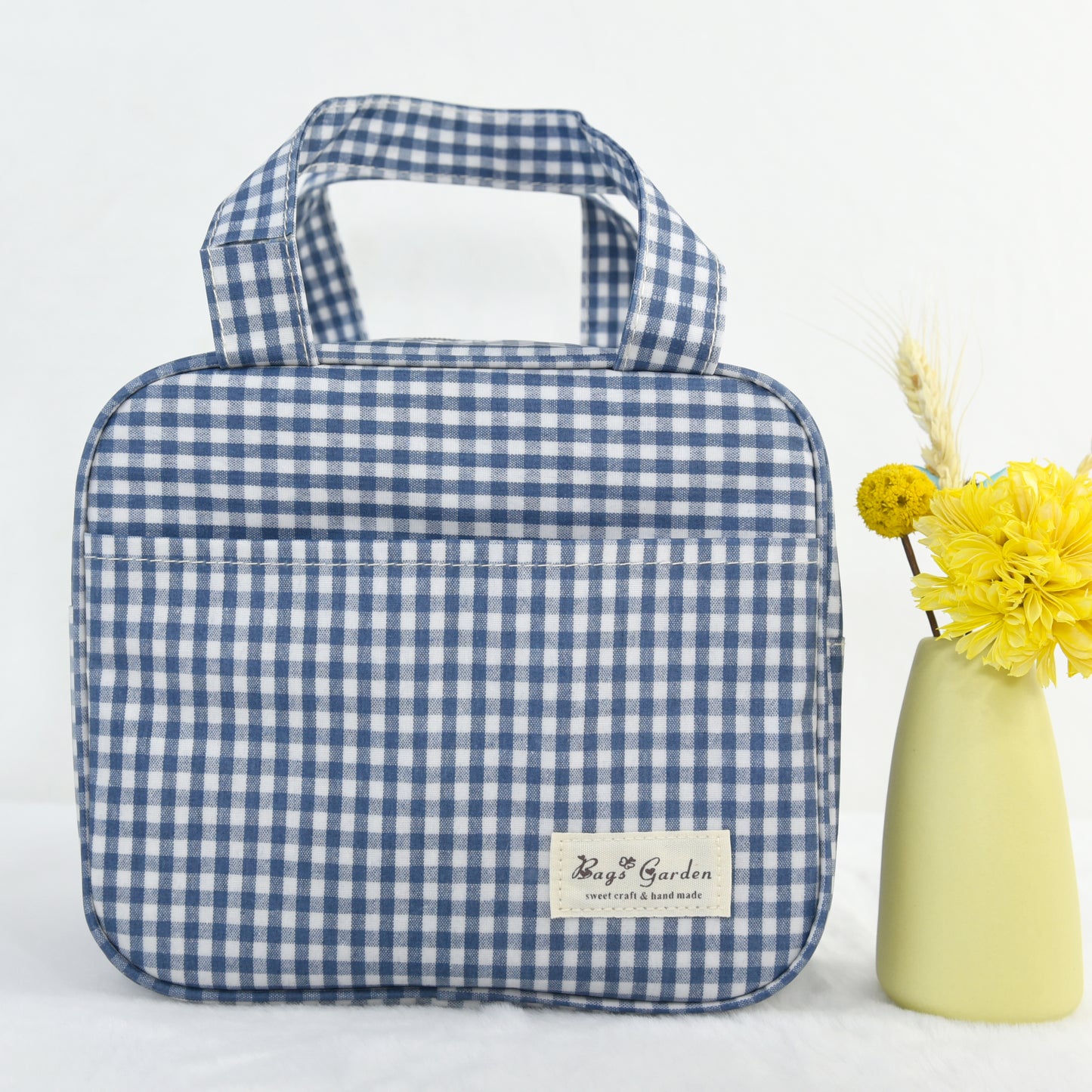 Bolsa Nevera Impermeable Vichy | Bolsa Térmica Almuerzo con Cremallera