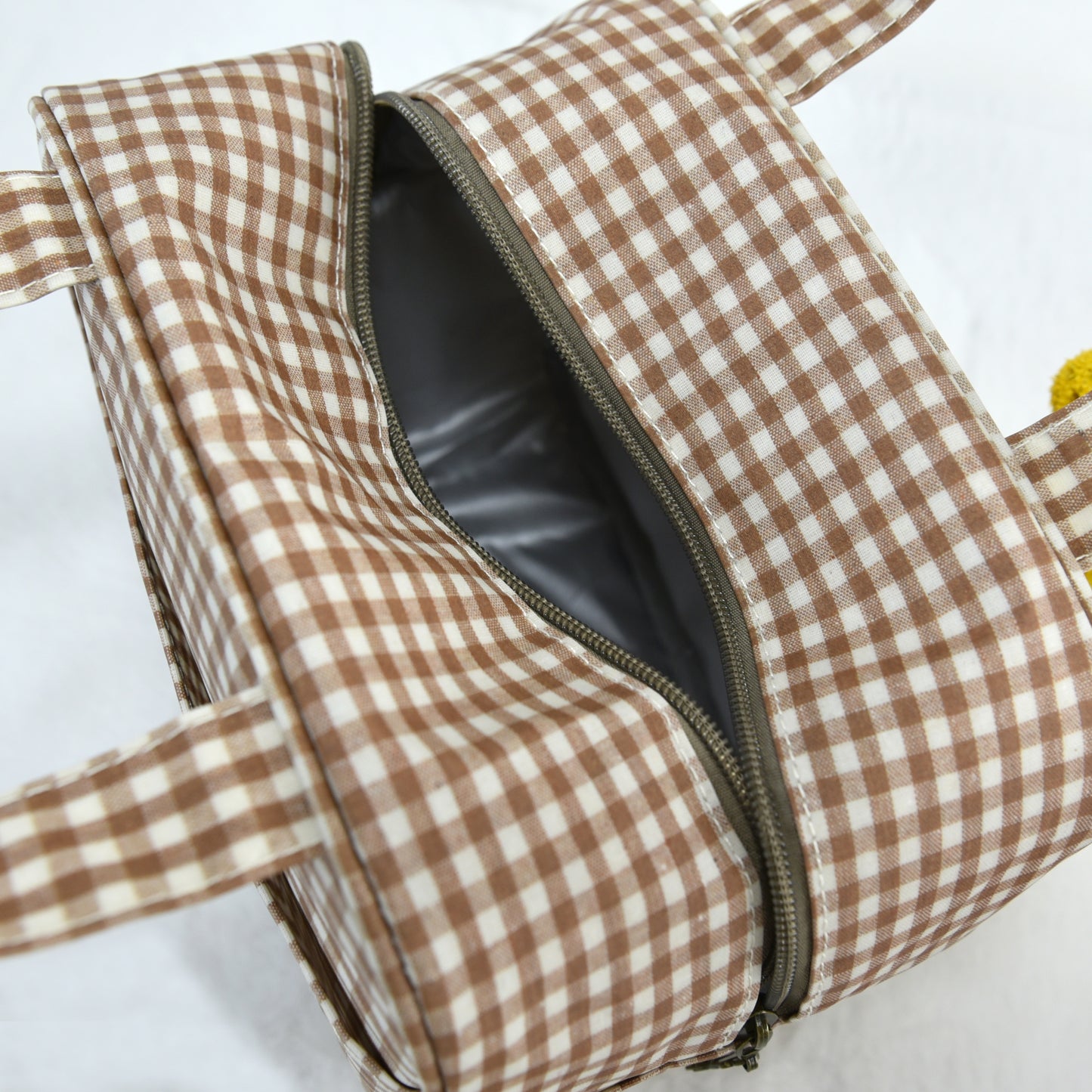 Bolsa Nevera Impermeable Vichy | Bolsa Térmica Almuerzo con Cremallera