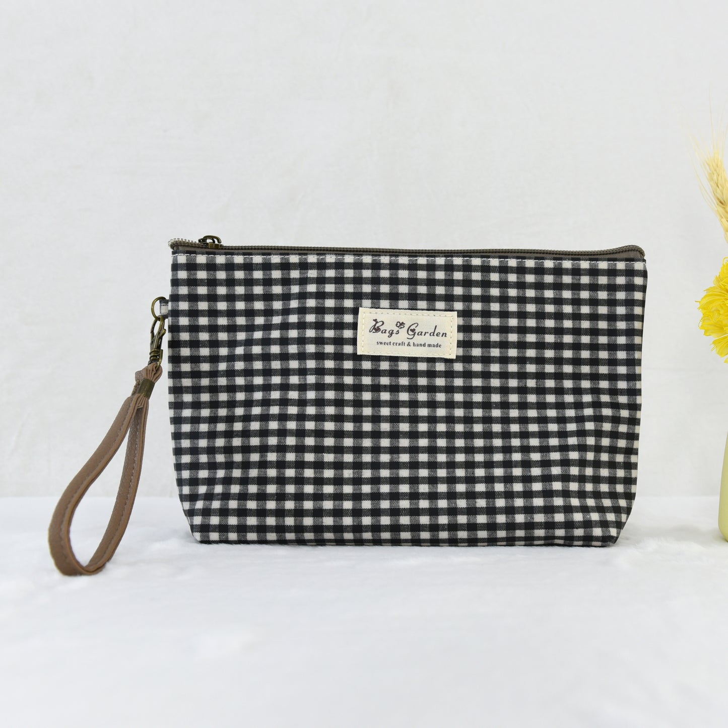 Neceser Mediano Impermeable Vichy | Bolsa de Aseo con Cremallera