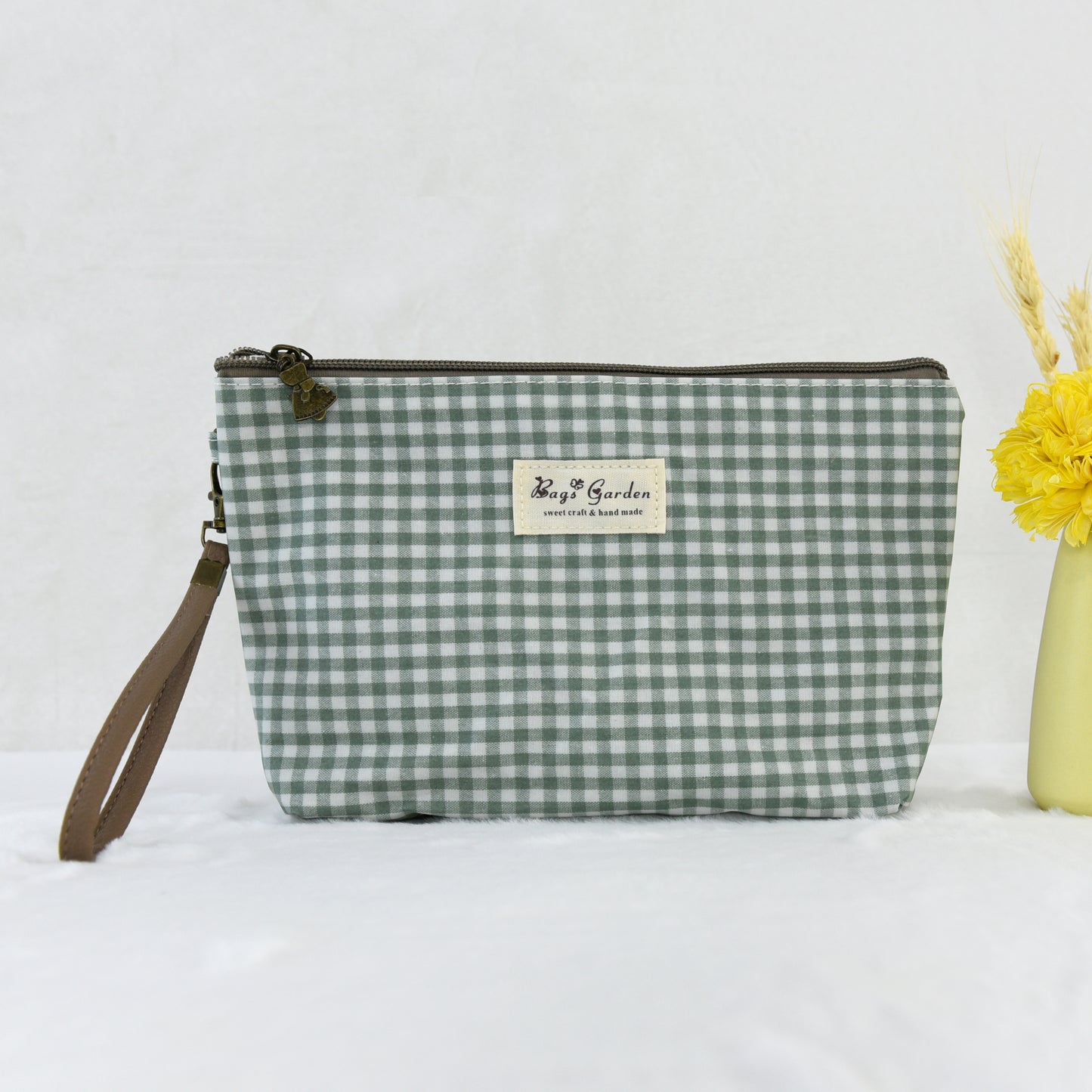 Neceser Mediano Impermeable Vichy | Bolsa de Aseo con Cremallera