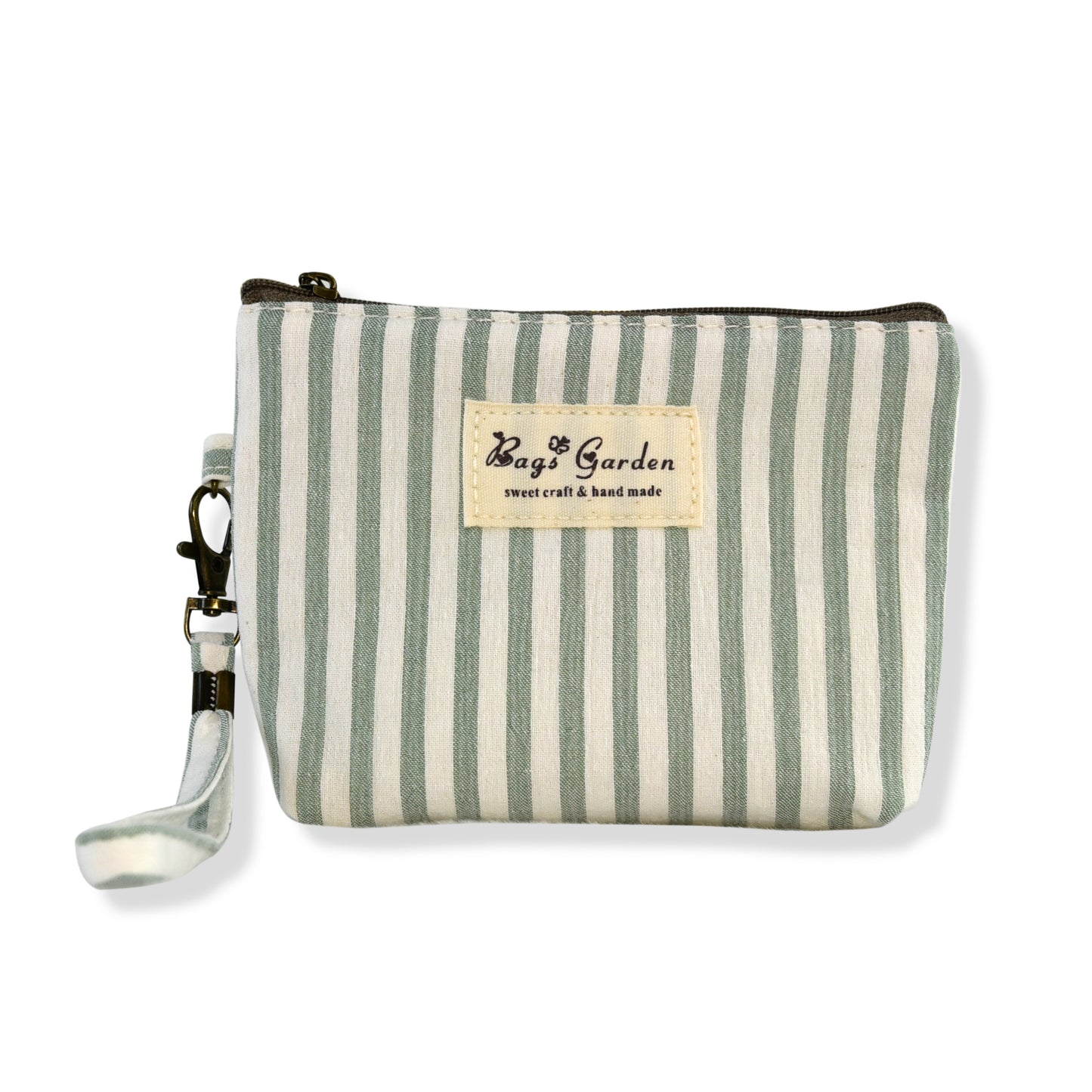 Monedero de Algodón con Rayas 15x11 cm | Mini Neceser con Cremallera