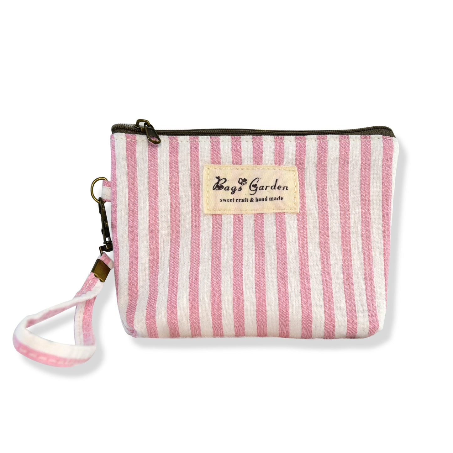 Monedero de Algodón con Rayas 15x11 cm | Mini Neceser con Cremallera