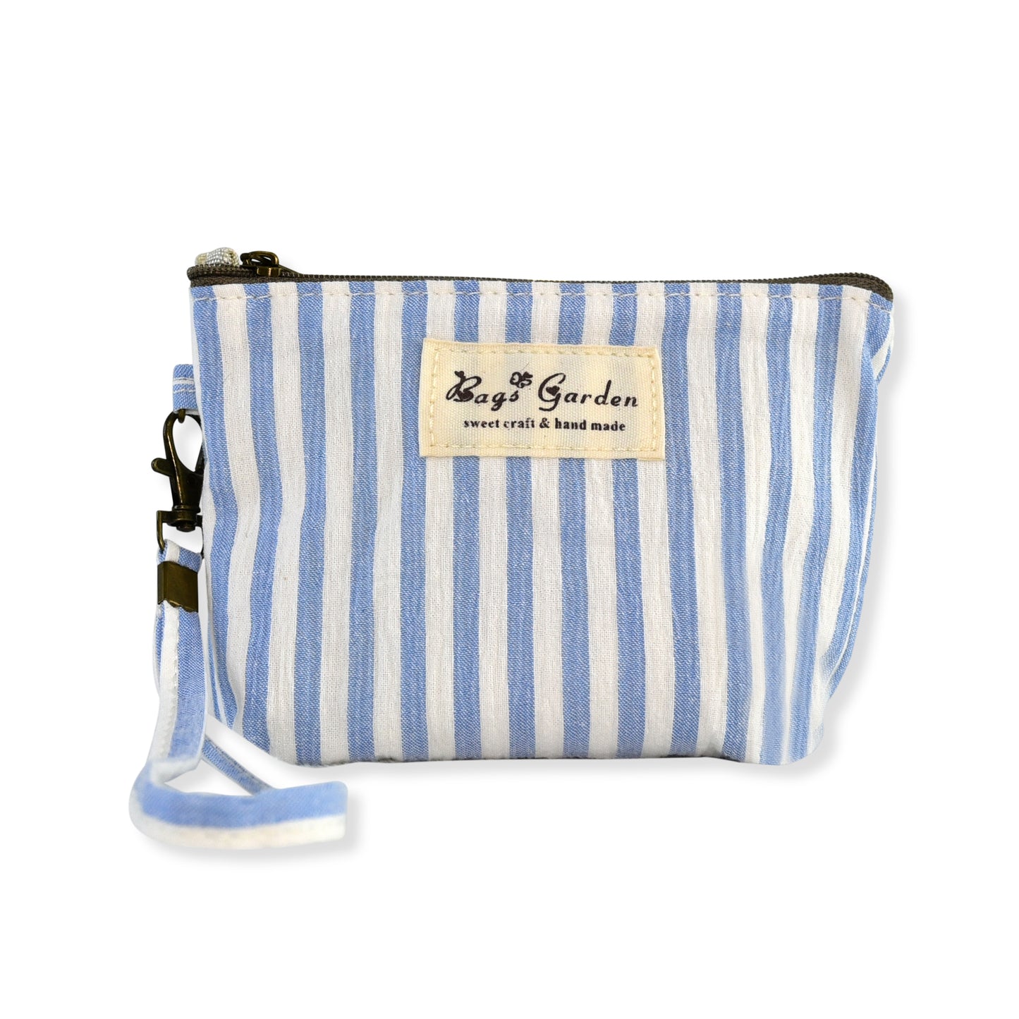 Monedero de Algodón con Rayas 15x11 cm | Mini Neceser con Cremallera