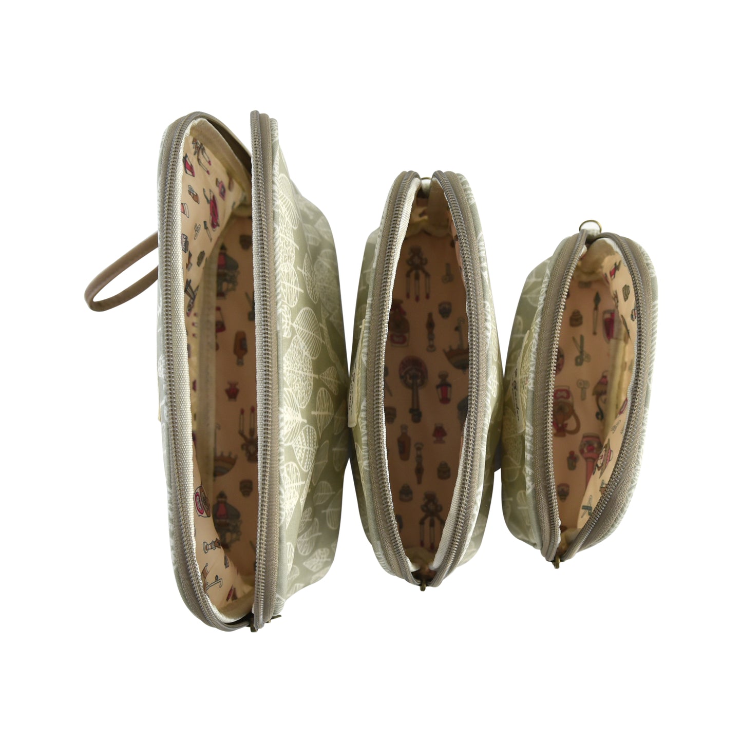 Set de 3 Neceseres Impermeables Botánico Leaf