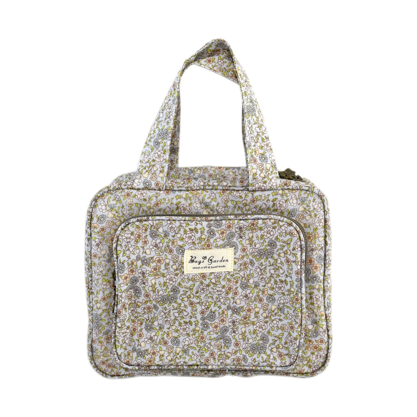 Neceser Colgante Floral Impermeable con Gancho, Compartimentos y Cremalleras para Viaje