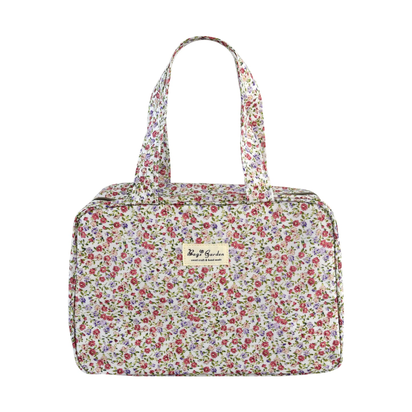 Bolso con Asas Impermeable de Flores con Cremallera