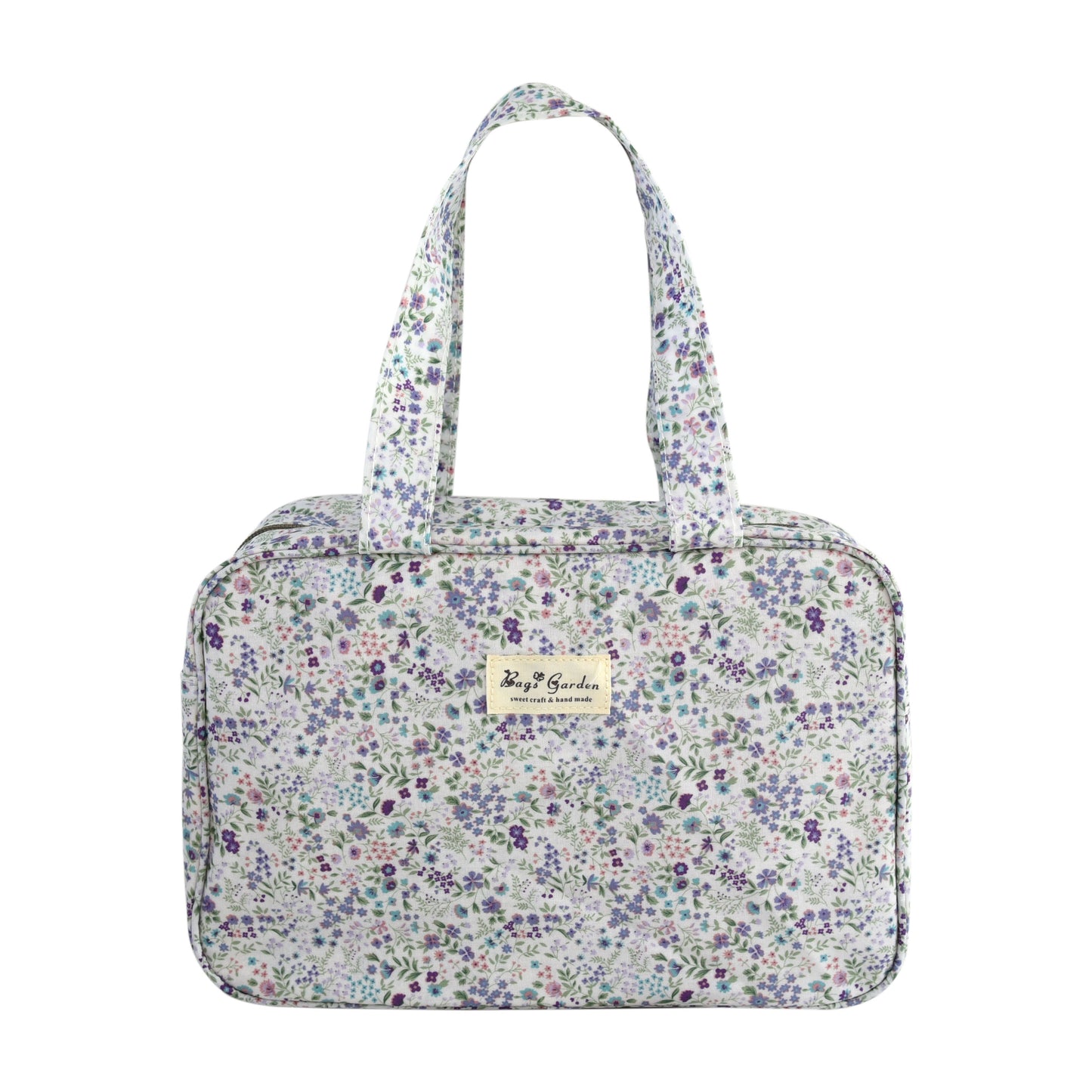 Bolso con Asas Impermeable de Flores con Cremallera