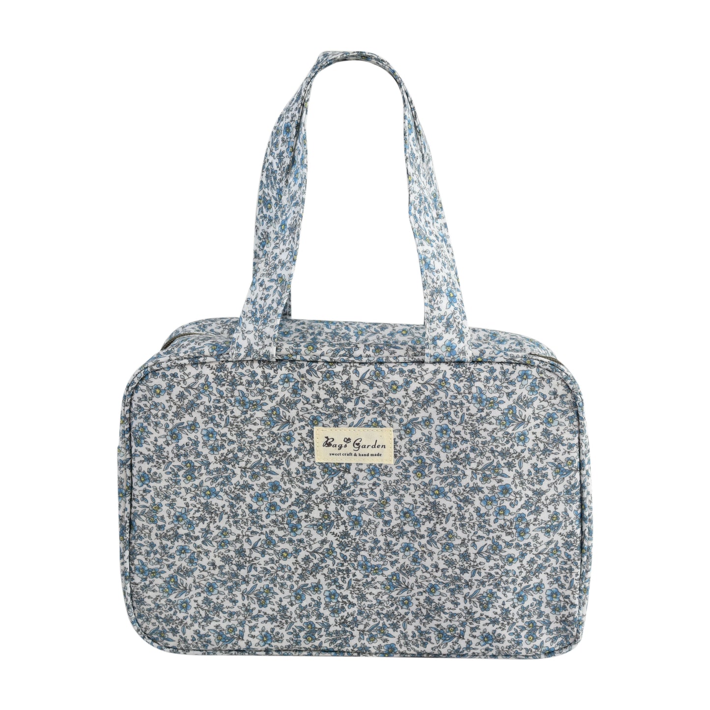 Bolso con Asas Impermeable de Flores con Cremallera