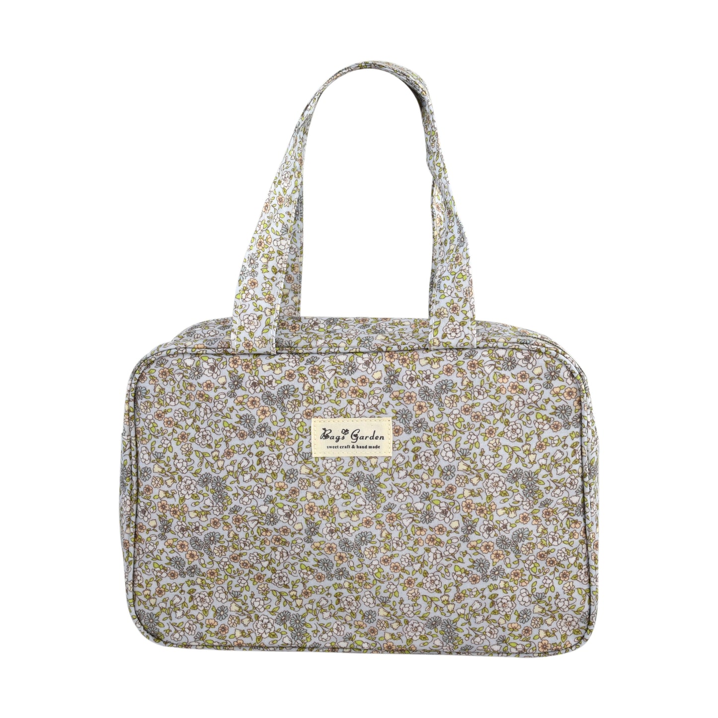 Bolso con Asas Impermeable de Flores con Cremallera