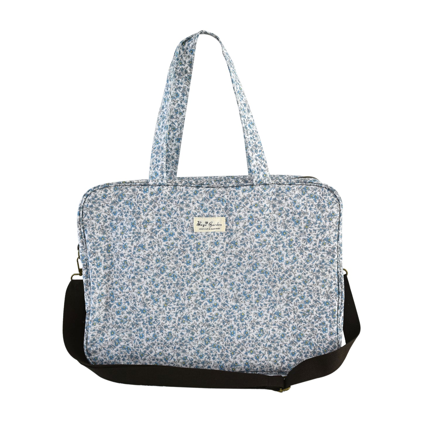 Bolso de Viaje Floral Grande Impermeable con Cremallera, Asas Largas y Correa de Hombro Ajustable